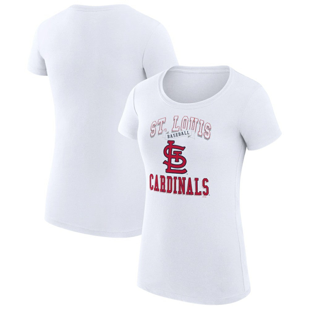 St. Louis Cardinals G-III 4Her by Carl Banks Women's Super-Slim Fit Lightweight Team Logo Graphic T-Shirt White