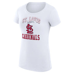 St. Louis Cardinals G-III 4Her by Carl Banks Women's Super-Slim Fit Lightweight Team Logo Graphic T-Shirt White