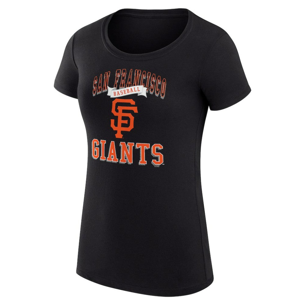 San Francisco Giants G-III 4Her by Carl Banks Women's Super-Slim Fit Lightweight Team Logo Graphic T-Shirt Black