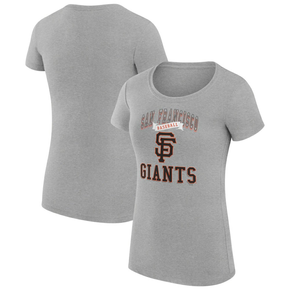 San Francisco Giants G-III 4Her by Carl Banks Women's Super-Slim Fit Lightweight Team Logo Graphic T-Shirt Heather Gray