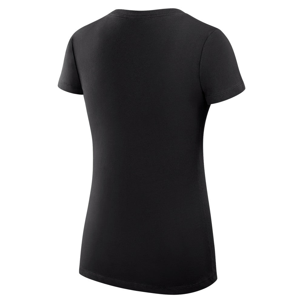 Cincinnati Reds G-III 4Her by Carl Banks Women's Super-Slim Fit Lightweight Team Logo Graphic V-Neck T-Shirt Black