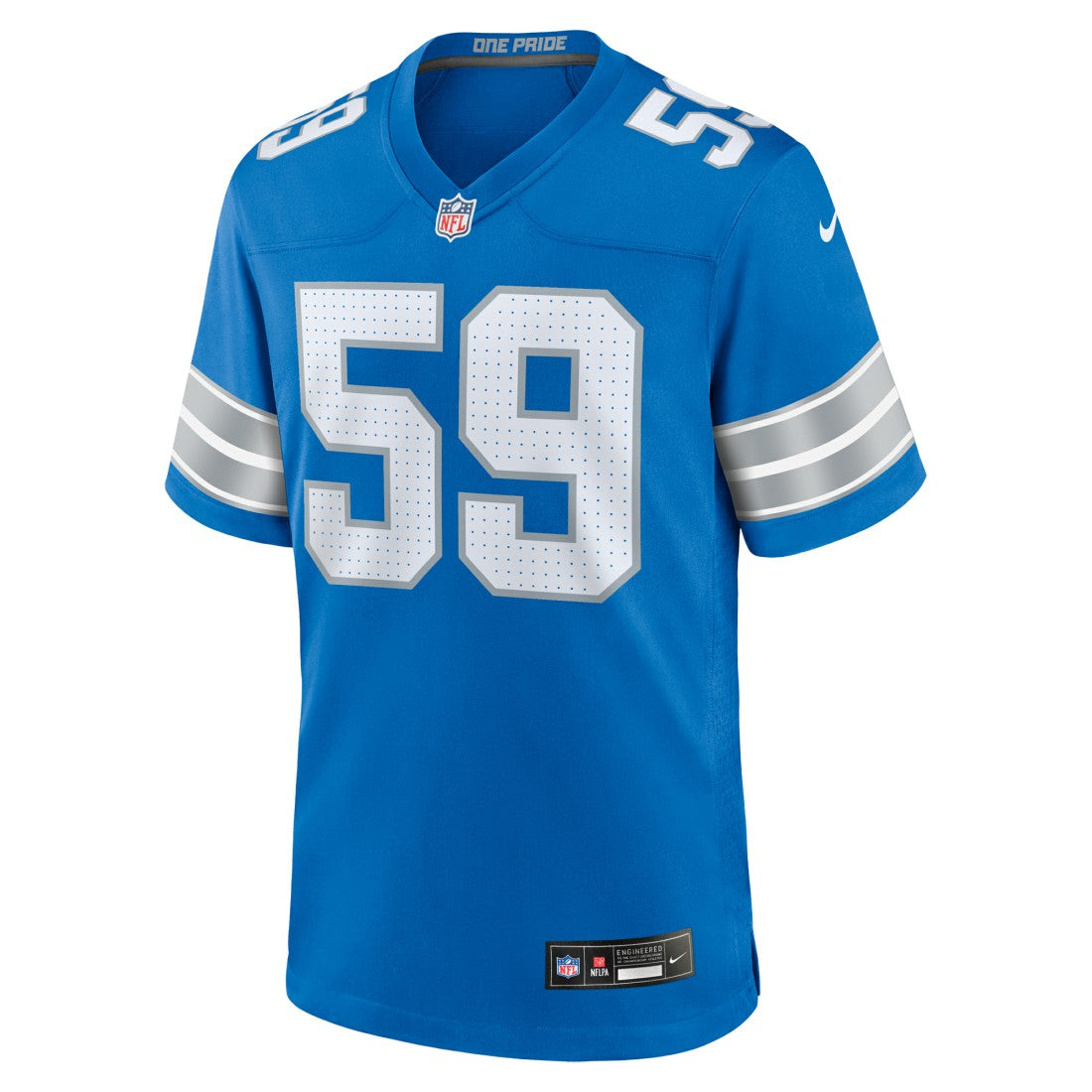 Giovanni Manu Detroit Lions Team Game Jersey - Blue