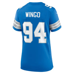 Mekhi Wingo Detroit Lions Women's Team Game Jersey - Blue