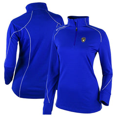 Milwaukee Brewers Women's Cooperstown Collection Shotgun 2.0 Omni-Wick Quarter-Zip Top - Royal | Columbia
