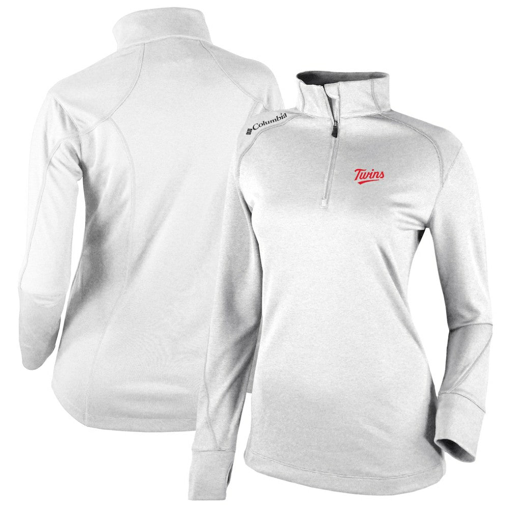 Minnesota Twins Women's Cooperstown Collection Shotgun 2.0 Omni-Wick Quarter-Zip Top - White | Columbia