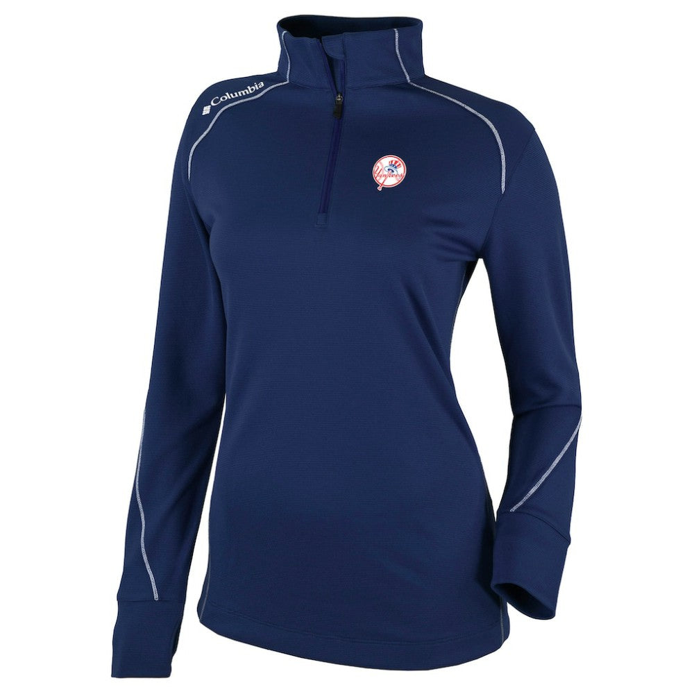 New York Yankees Women's Cooperstown Collection Shotgun 2.0 Omni-Wick Quarter-Zip Top - Navy | Columbia