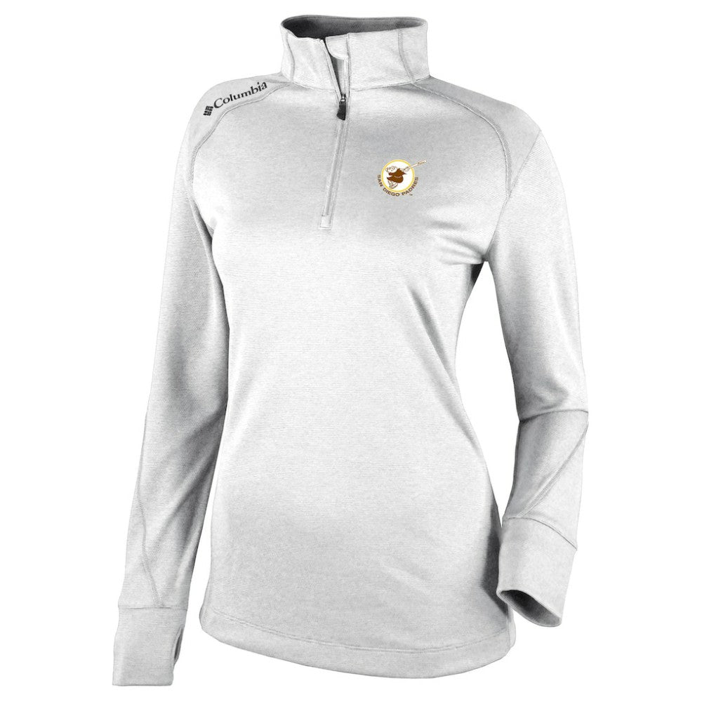 San Diego Padres Women's Cooperstown Collection Shotgun 2.0 Omni-Wick Quarter-Zip Top - White | Columbia