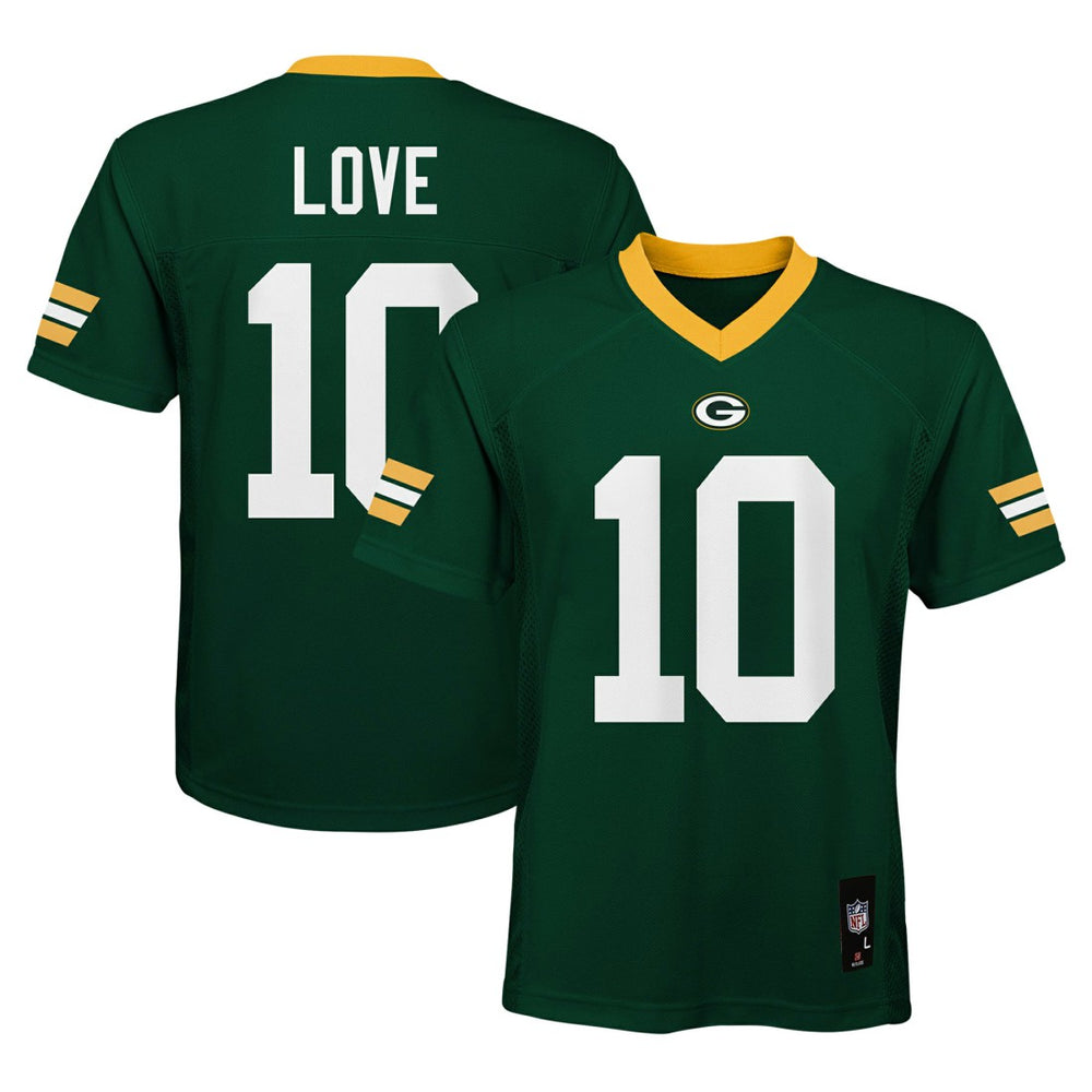 Jordan Love Green Bay Packers Youth Replica Player Jersey - Green discount