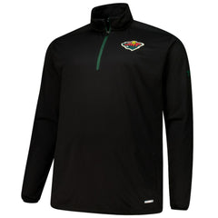 Minnesota Wild Fanatics Big & Tall Authentic Pro Quarter-Zip Top Black