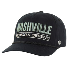 Nashville Predators '47 OHT Military Appreciation Homeland Honor and Defend Hitch Adjustable Hat Black