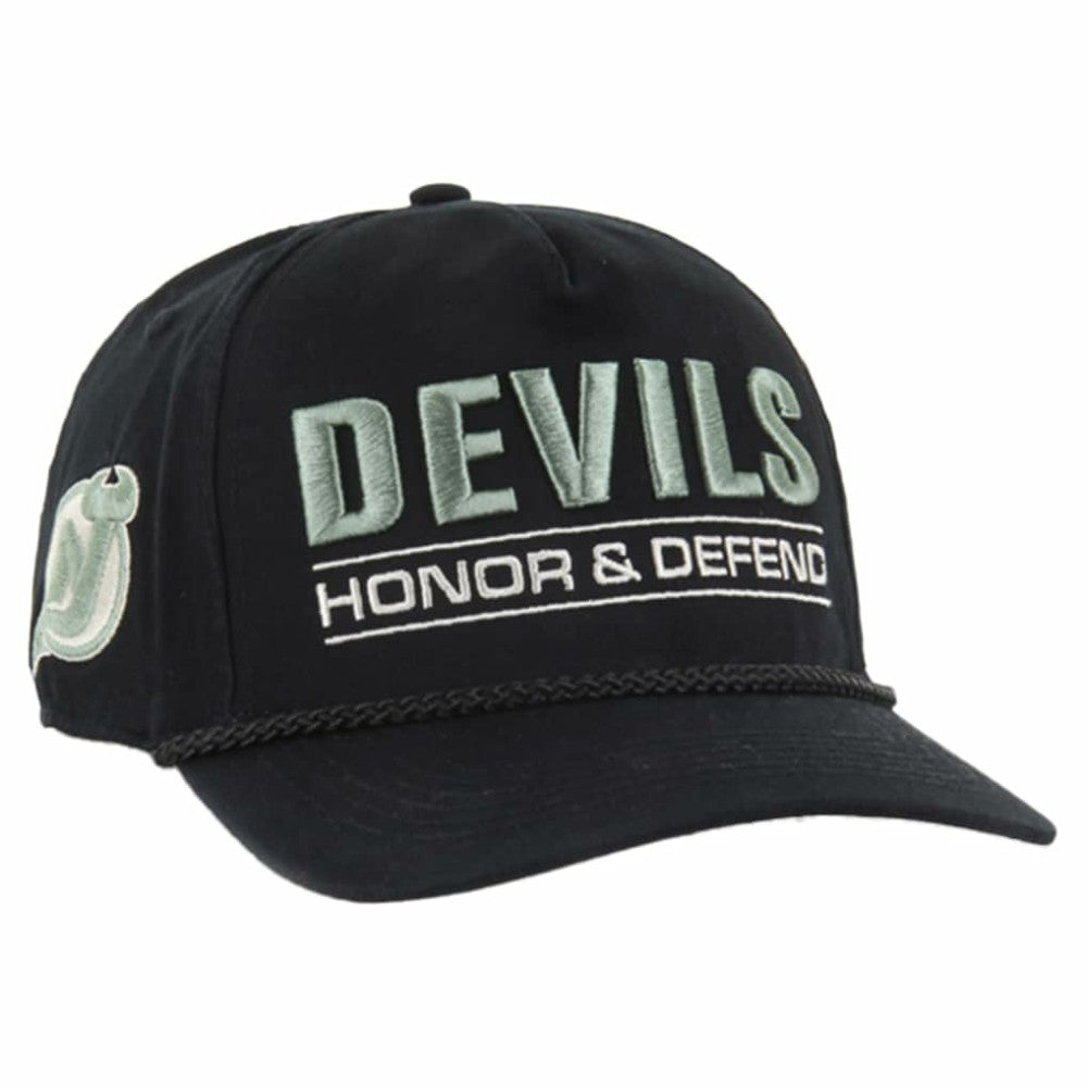 New Jersey Devils '47 OHT Military Appreciation Homeland Honor and Defend Hitch Adjustable Hat Black