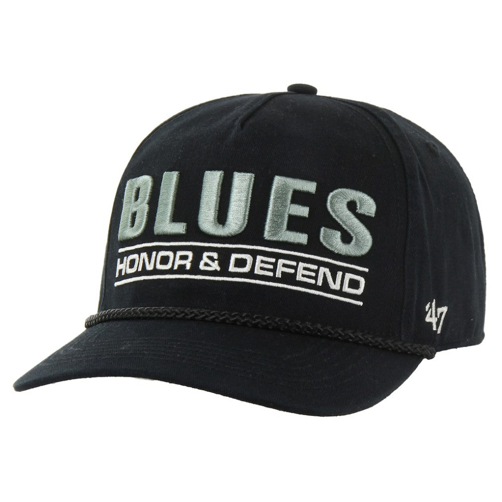 St. Louis Blues '47 OHT Military Appreciation Homeland Honor and Defend Hitch Adjustable Hat Black