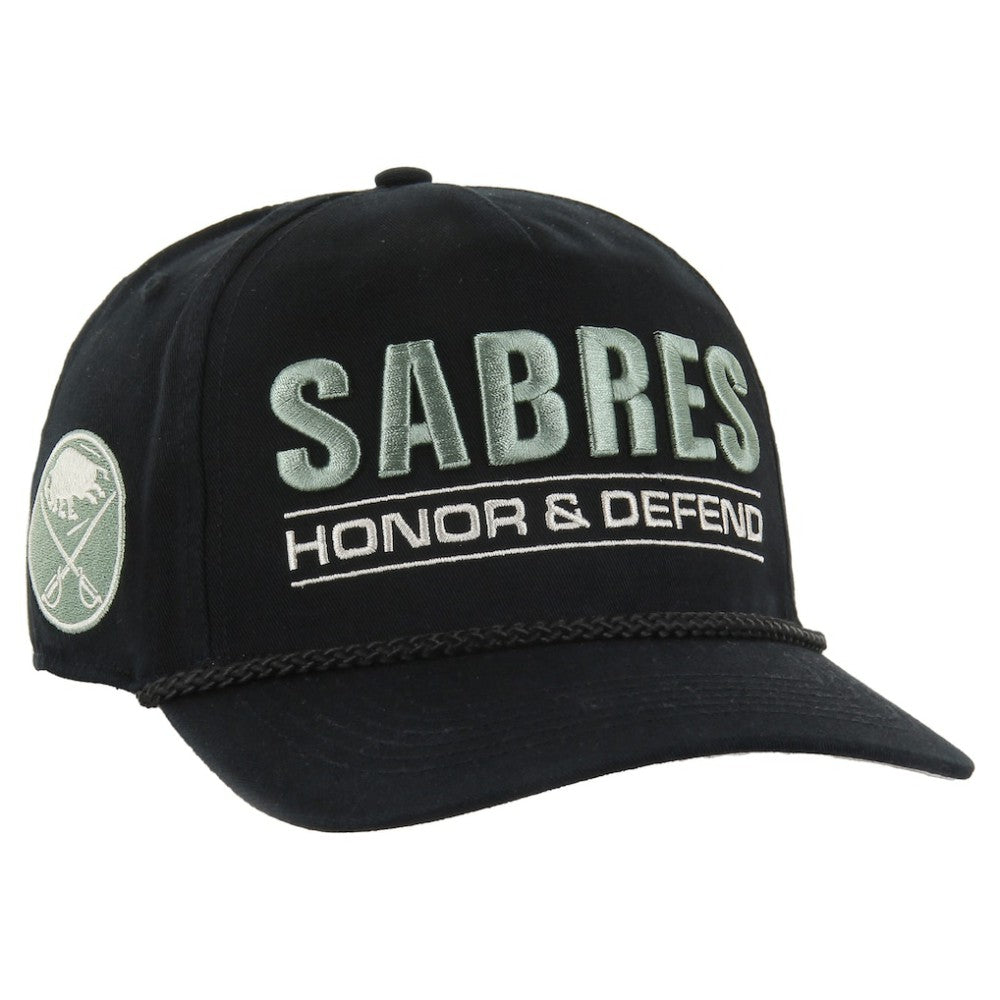 Buffalo Sabres '47 OHT Military Appreciation Homeland Honor and Defend Hitch Adjustable Hat Black