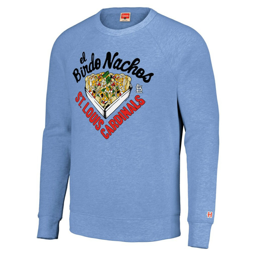 St. Louis Cardinals MLB x Guy Fieri’s Flavortown Unisex Tri-Blend Pullover Sweatshirt Light Blue