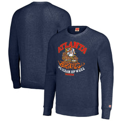 Atlanta Braves MLB x Guy Fieri’s Flavortown Unisex Tri-Blend Pullover Sweatshirt Navy