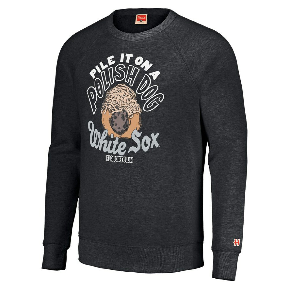 Chicago White Sox MLB x Guy Fieri’s Flavortown Unisex Tri-Blend Pullover Sweatshirt Charcoal