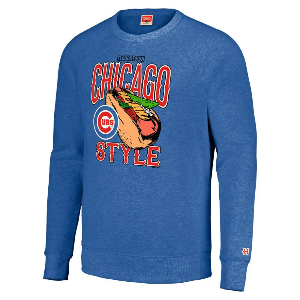 Chicago Cubs MLB x Guy Fieri’s Flavortown Unisex Tri-Blend Pullover Sweatshirt Royal