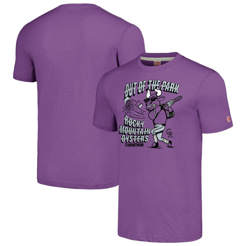 Colorado Rockies MLB x Guy Fieri’s Flavortown Unisex Tri-Blend T-Shirt Purple
