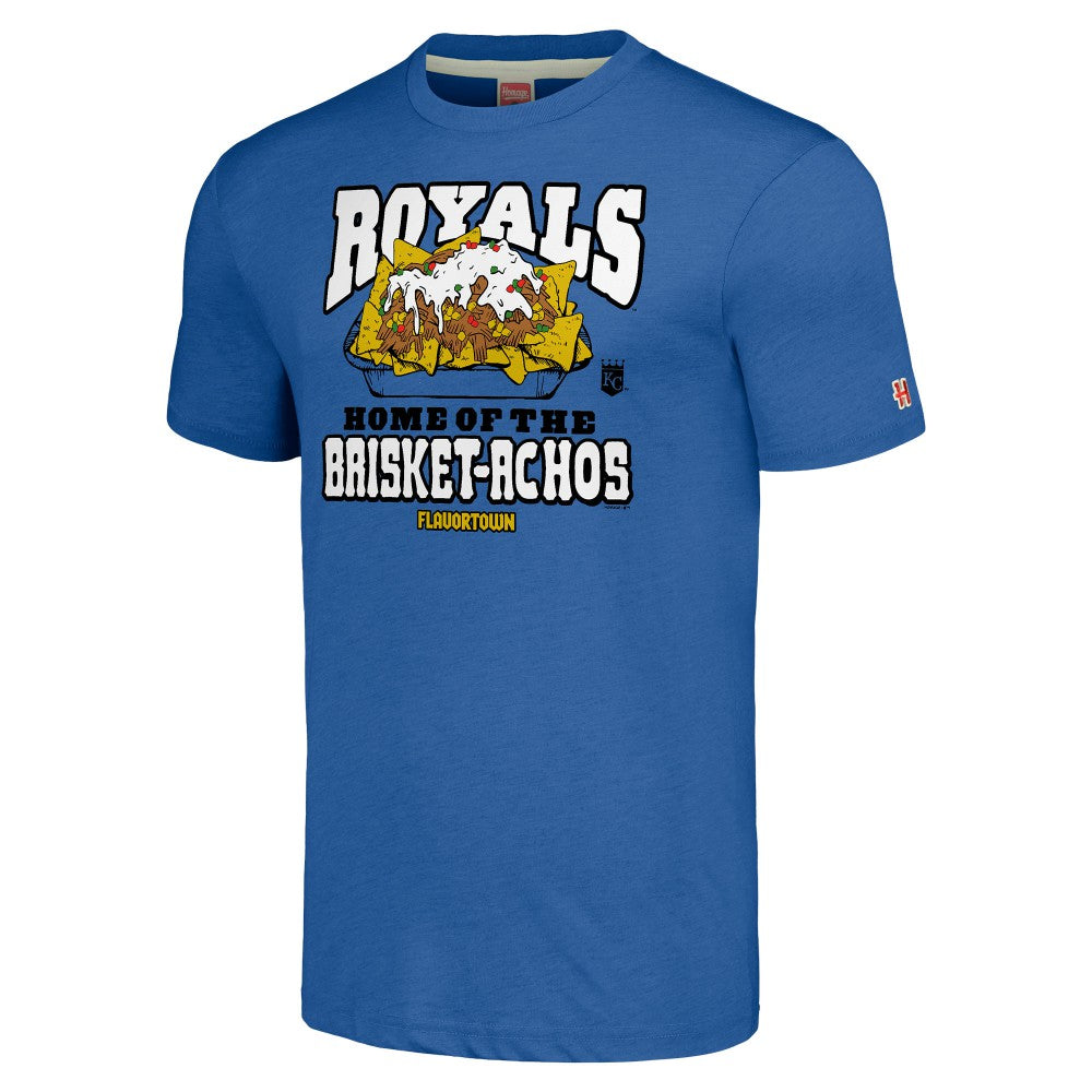 Kansas City Royals MLB x Guy Fieri’s Flavortown Unisex Tri-Blend T-Shirt Royal