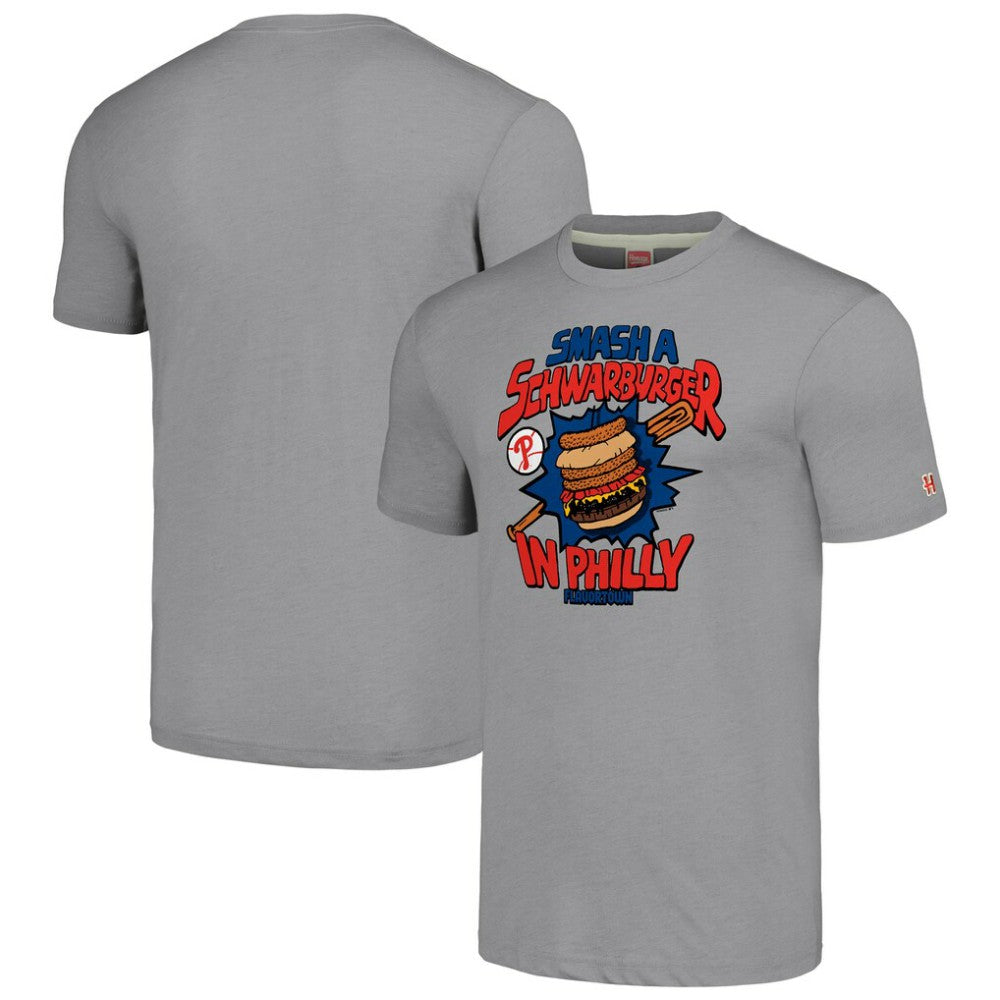Philadelphia Phillies MLB x Guy Fieri’s Flavortown Unisex Tri-Blend T-Shirt Gray