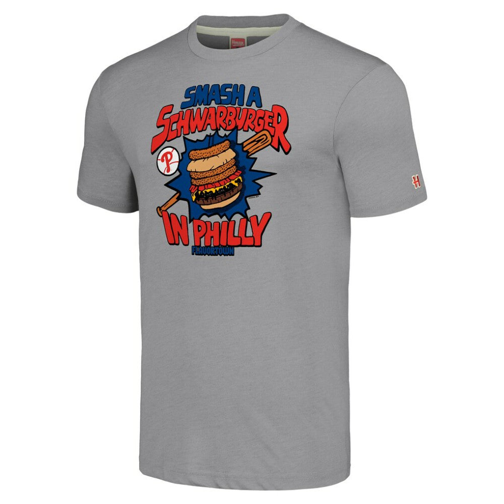 Philadelphia Phillies MLB x Guy Fieri’s Flavortown Unisex Tri-Blend T-Shirt Gray