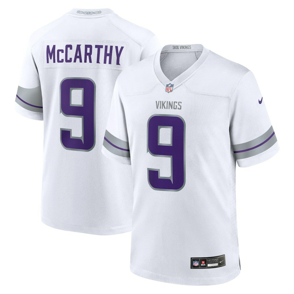J.J. McCarthy Minnesota Vikings Youth Game Jersey - White