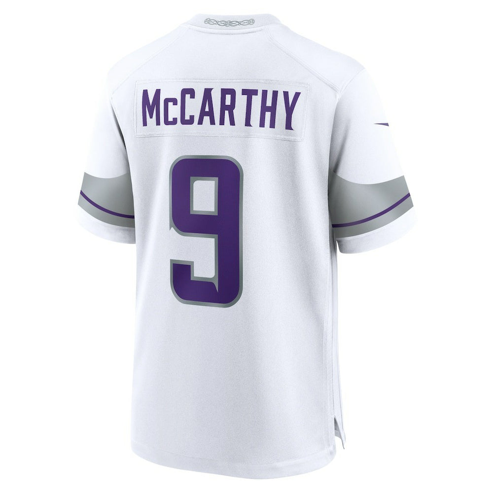J.J. McCarthy Minnesota Vikings Youth Game Jersey - White