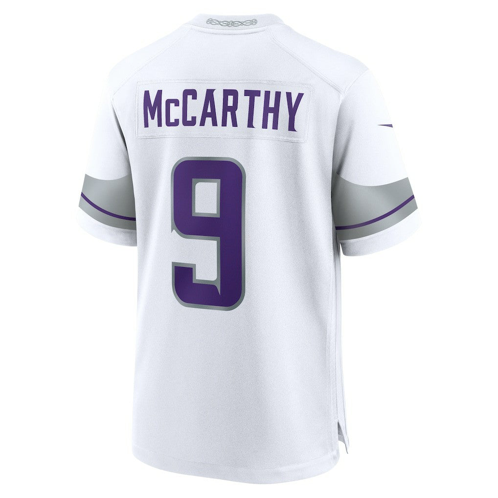 J.J. McCarthy Minnesota Vikings Alternate Game Player Jersey - White