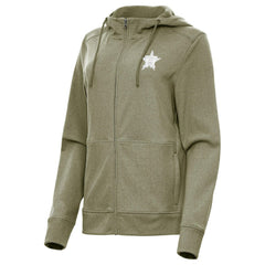 Houston Astros Antigua Women's Seeker Full-Zip Hoodie Jacket Olive