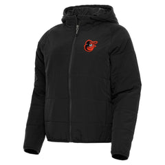 Baltimore Orioles Antigua Women's Universe Full-Zip Hoodie Jacket Black