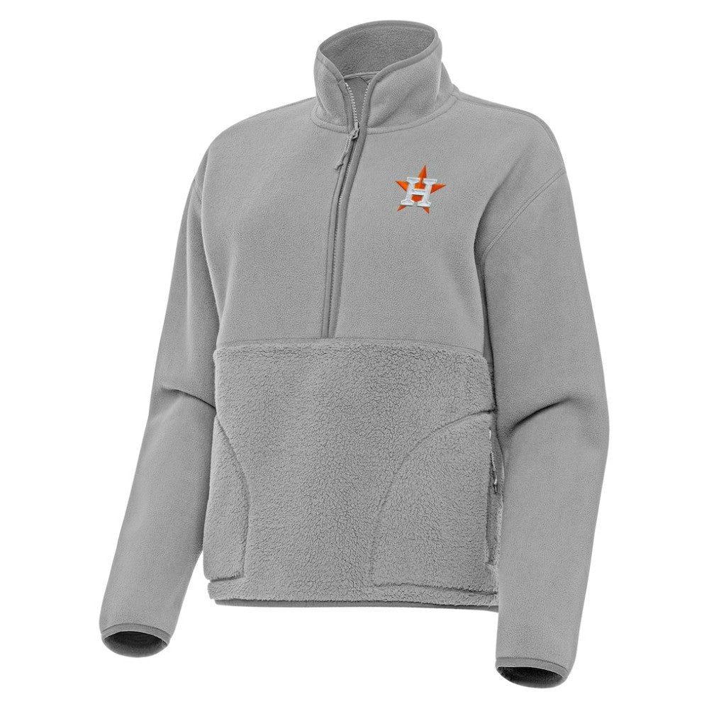 Houston Astros Antigua Women's Figure Half-Zip Sweatshirt Gray