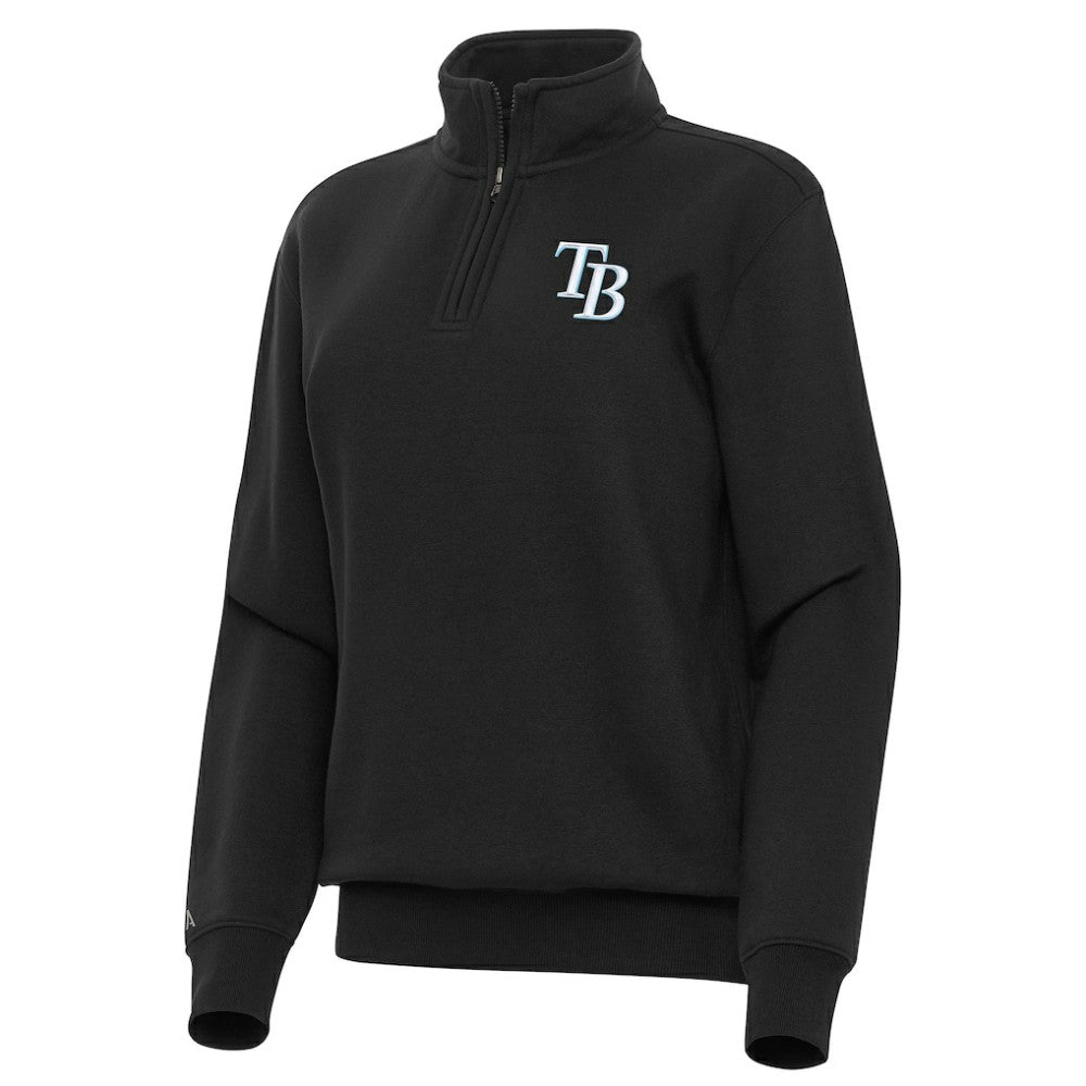 Tampa Bay Rays Antigua Women's Victory Quarter-Zip Sweatshirt Black