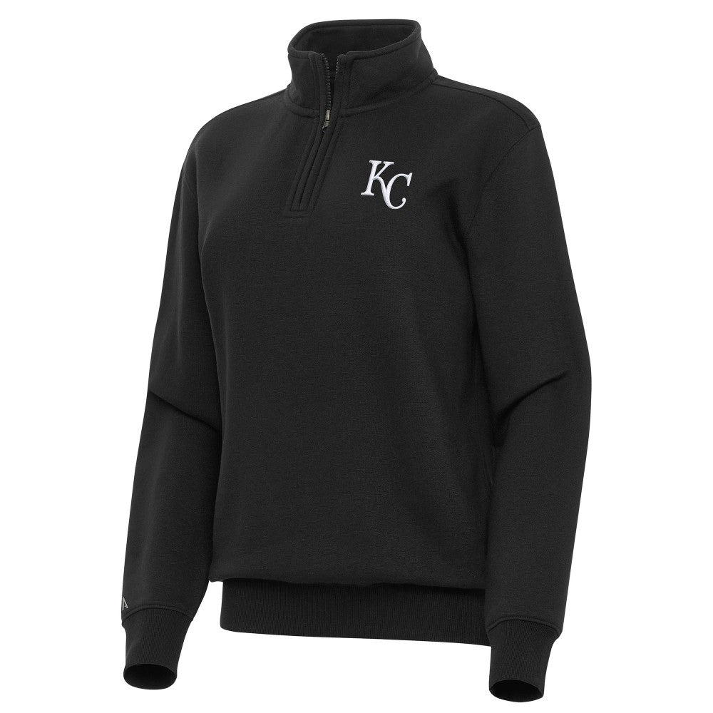 Kansas City Royals Antigua Women's Victory Quarter-Zip Sweatshirt Black