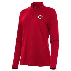 Cincinnati Reds Antigua Women's Reprocess Quarter-Zip Top - Red