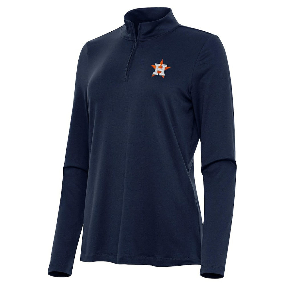 Houston Astros Antigua Women's Reprocess Quarter-Zip Top - Navy