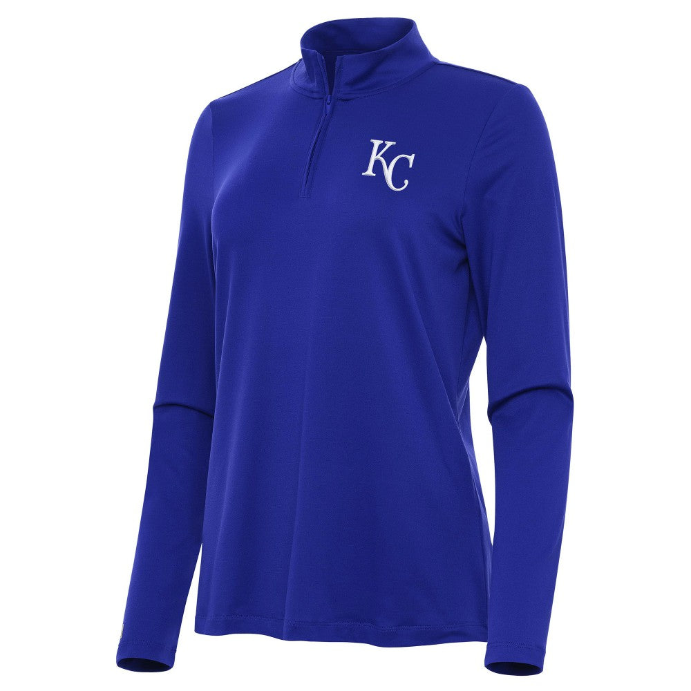Kansas City Royals Antigua Women's Reprocess Quarter-Zip Top - Royal