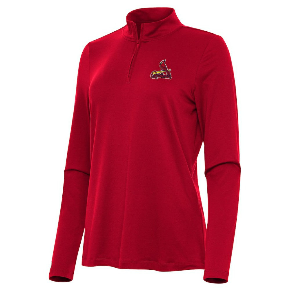 St. Louis Cardinals Antigua Women's Reprocess Quarter-Zip Top - Red