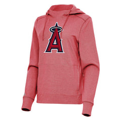 Los Angeles Angels Antigua Women's Justice Pullover Hoodie Heather Red