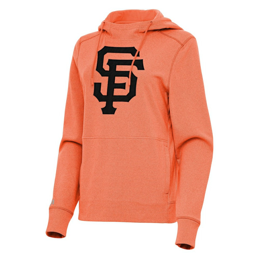 San Francisco Giants Antigua Women's Justice Pullover Hoodie Heather Orange