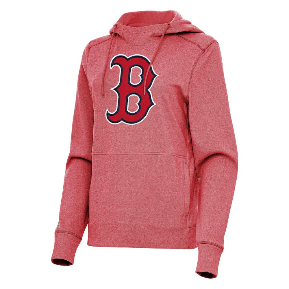 Boston Red Sox Antigua Women's Justice Pullover Hoodie Heather Red