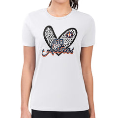 Houston Astros G-III 4Her by Carl Banks Women's Super-Slim Fit Lightweight Leopard Heart T-Shirt White