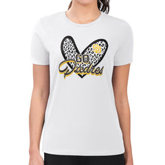 San Diego Padres G-III 4Her by Carl Banks Women's Super-Slim Fit Lightweight Leopard Heart T-Shirt White