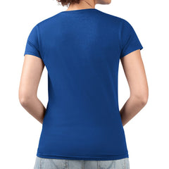Philadelphia Phillies G-III 4Her by Carl Banks Women's Super-Slim Fit Lightweight Leopard Heart V-Neck T-Shirt Royal