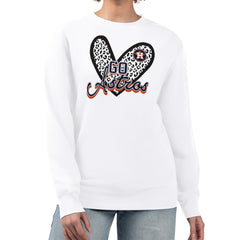 Houston Astros G-III 4Her by Carl Banks Women's Leopard Heart Pullover Sweatshirt White