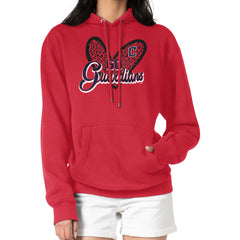Cleveland Guardians G-III 4Her by Carl Banks Women's Leopard Heart Pullover Hoodie Red