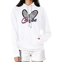 Chicago Cubs G-III 4Her by Carl Banks Women's Leopard Heart Pullover Hoodie White