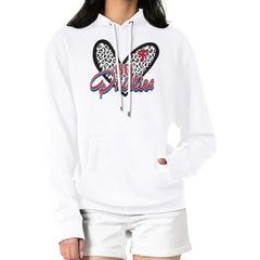 Philadelphia Phillies G-III 4Her by Carl Banks Women's Leopard Heart Pullover Hoodie White