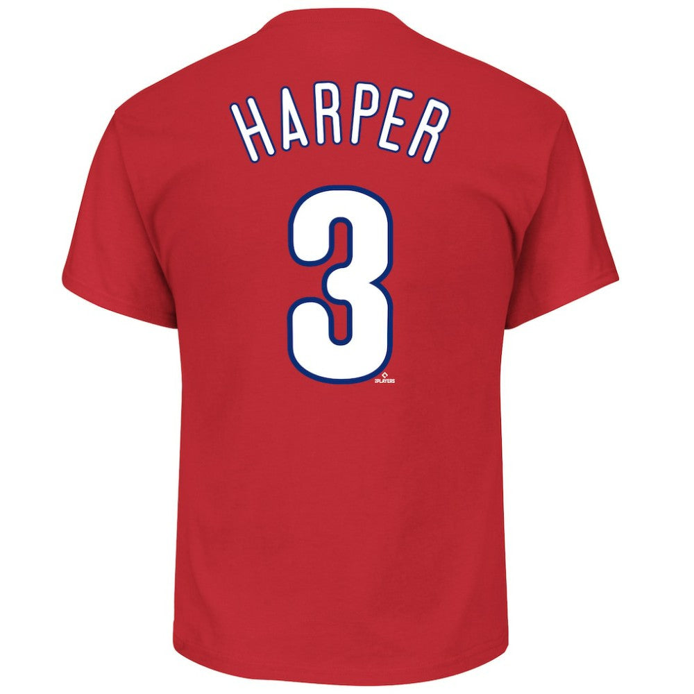 Bryce Harper Philadelphia Phillies Big & Tall Name & Number T-Shirt Red