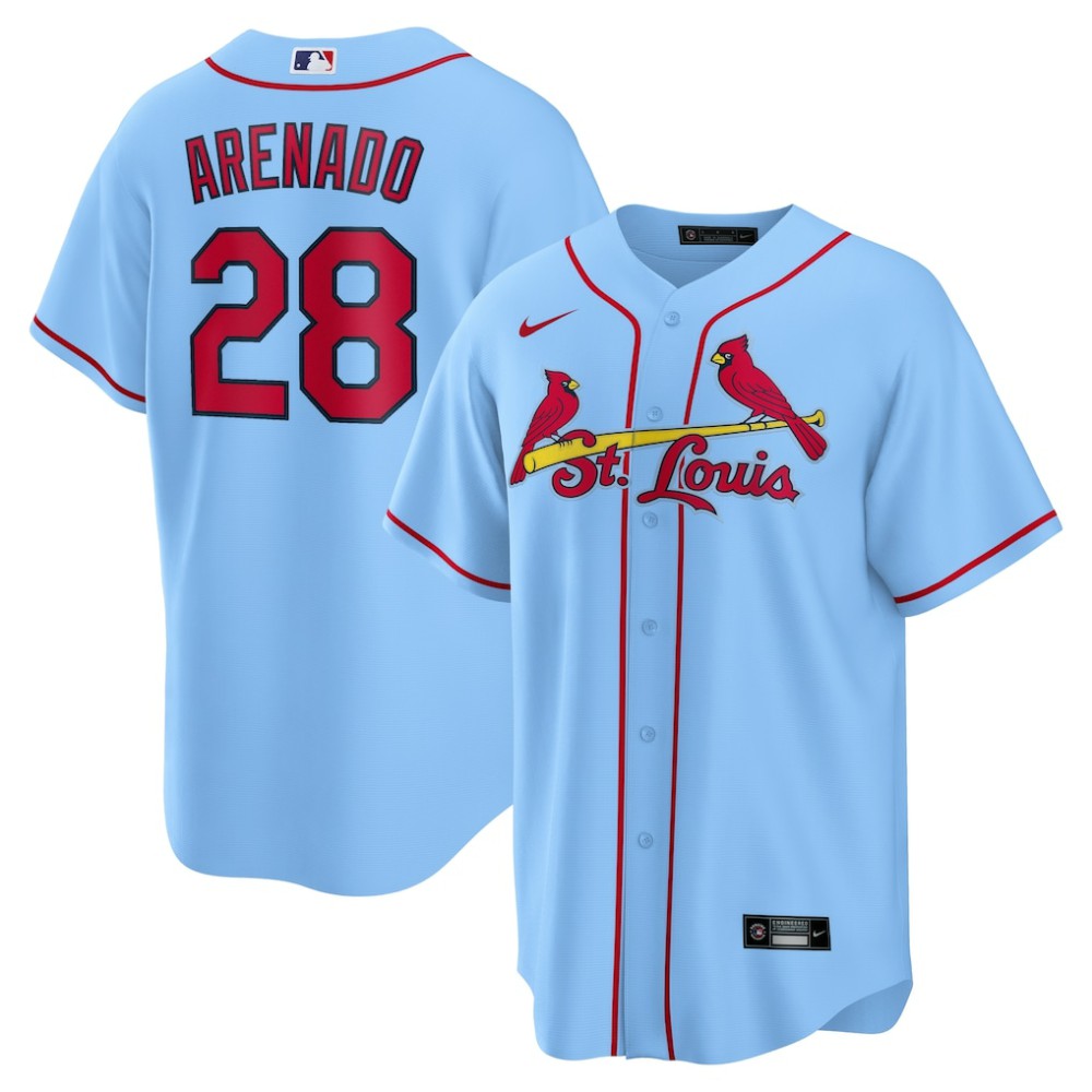 Nolan Arenado St. Louis Cardinals 2024 Alternate Replica Jersey Light Blue | Nike