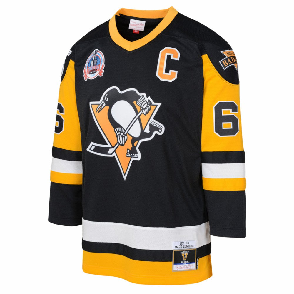 Mario Lemieux Pittsburgh Penguins Mitchell & Ness Preschool 1991/92 Blue Line 2.0 Player Jersey Black